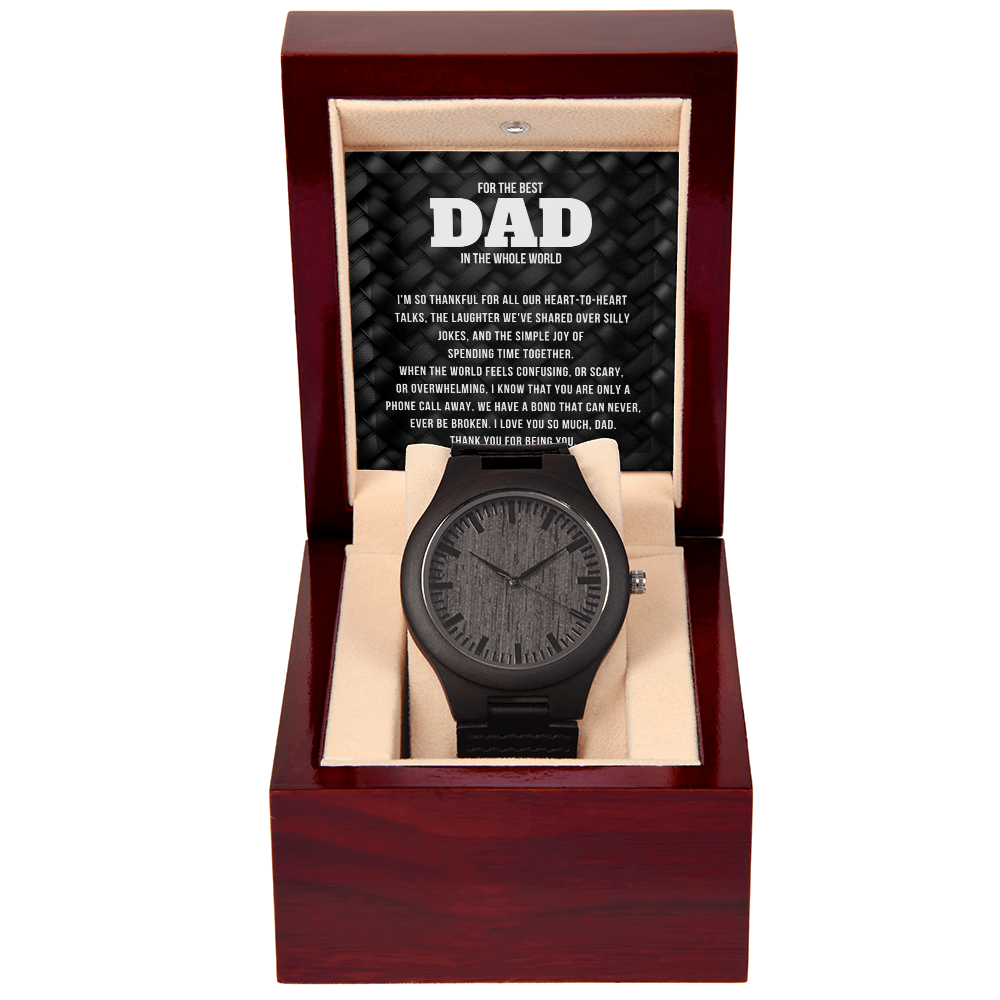 Personalized Wooden Watch for Men Gift for Him Anniversary Birthday Groomsmen Fathers Day Custom Wood Timepiece