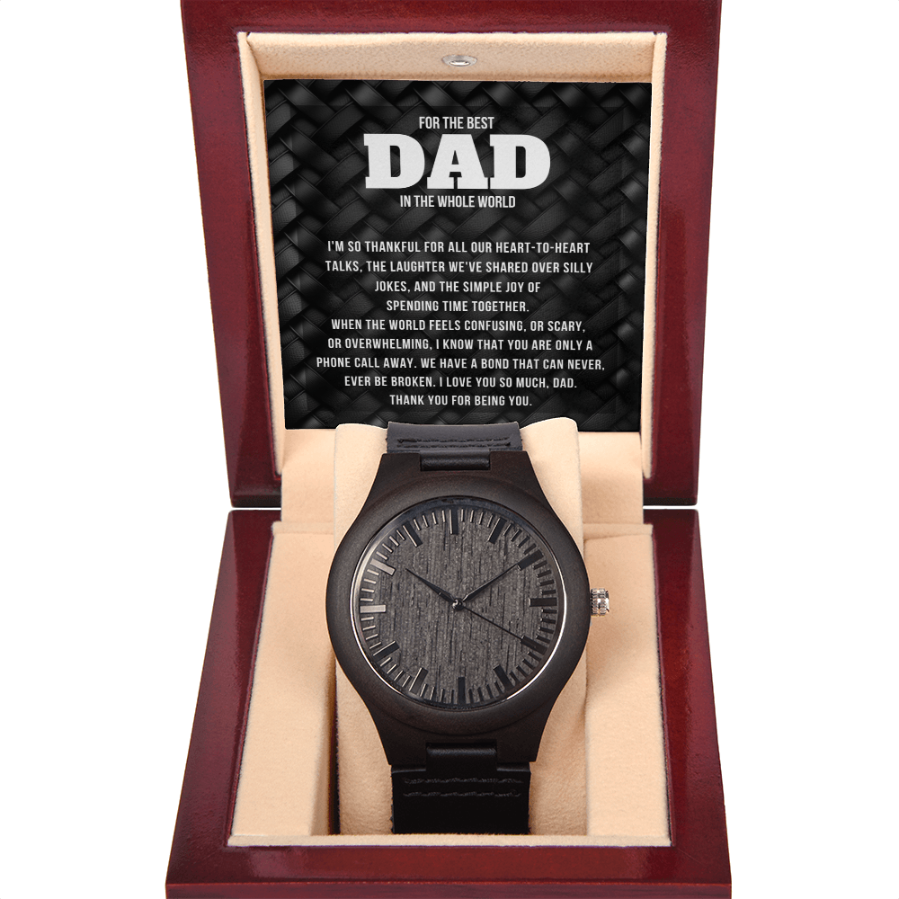 Personalized Wooden Watch for Men Gift for Him Anniversary Birthday Groomsmen Fathers Day Custom Wood Timepiece