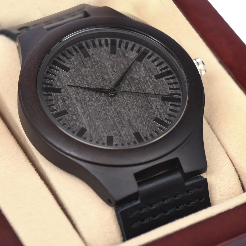 Personalized Wooden Watch for Men Gift for Him Anniversary Birthday Groomsmen Fathers Day Custom Wood Timepiece