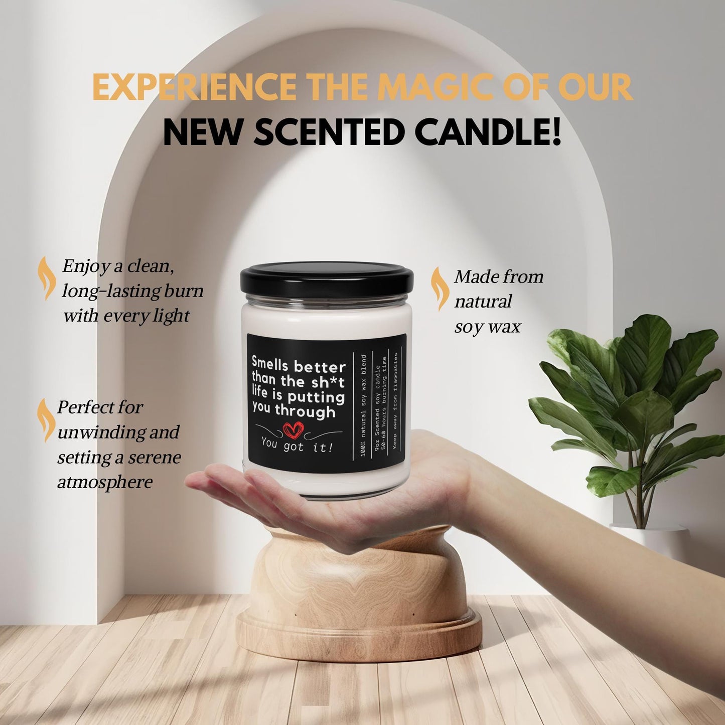 Encouragement Gifted Motivational Candle Gifted Candle Inspiration Tough Times Gift Soy Wax Candle Motivator Gift Encouragement