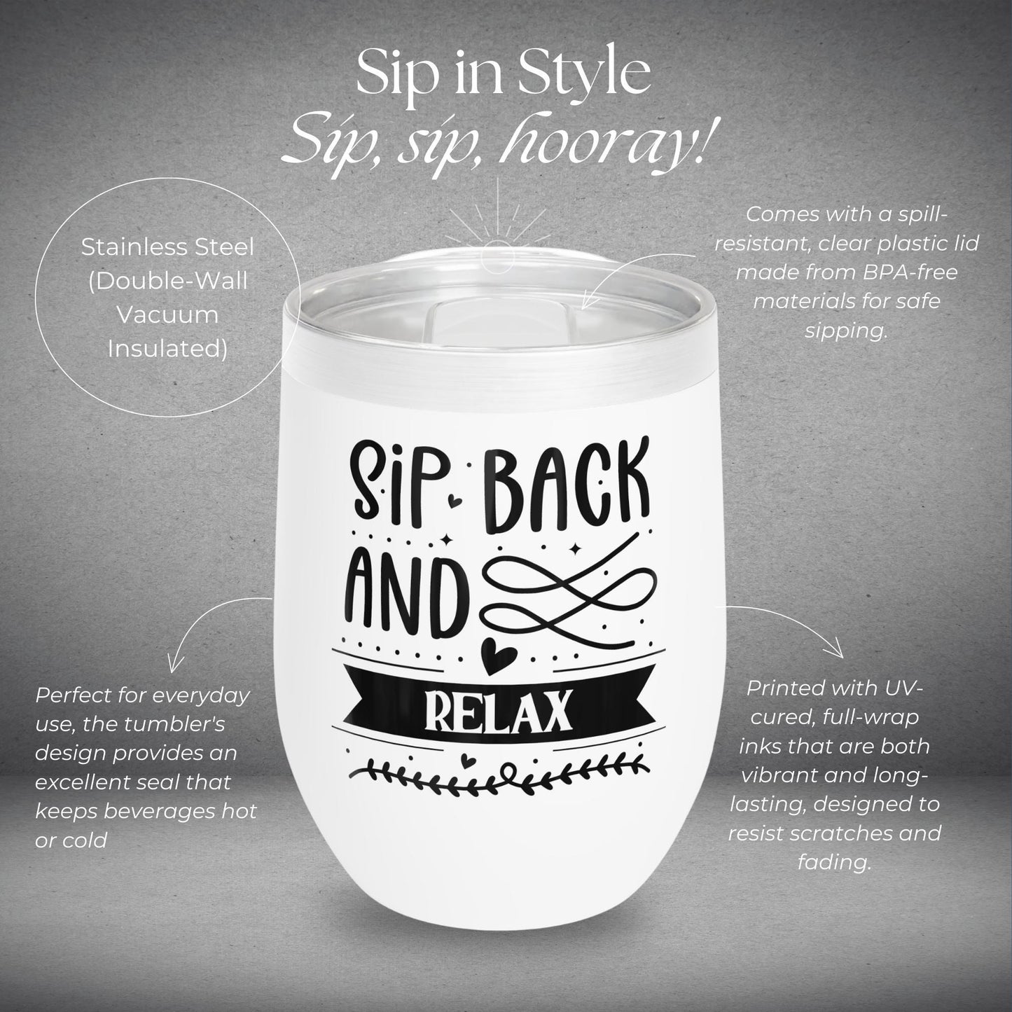 Best Friend Birthday Personalized Stainless Steel Wine Tumbler Mother's Day Gift Father's Day Gift Insulated Tumbler Gift Custom Logo