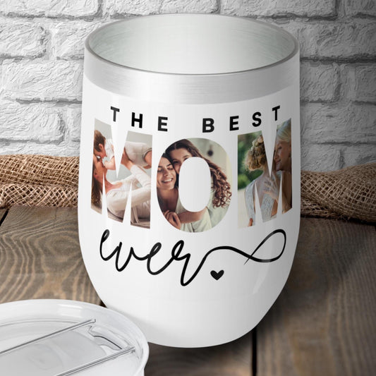Mother's day Tumblers, Wine Tumbler Personalized, Custom 12oz Tumbler with Photo, Mothers Day Gift, 12oz Photo Tumbler, Personalized Tumbler